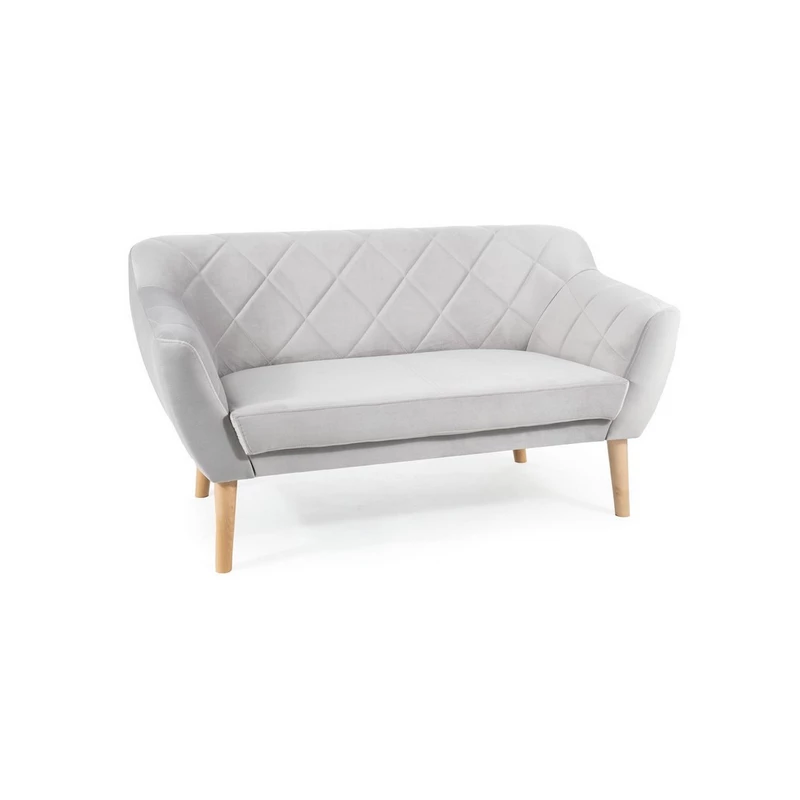 Dvoumístná pohovka AISHA - světle šedá / buk