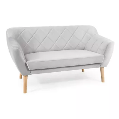 Dvoumístná pohovka AISHA - světle šedá / buk