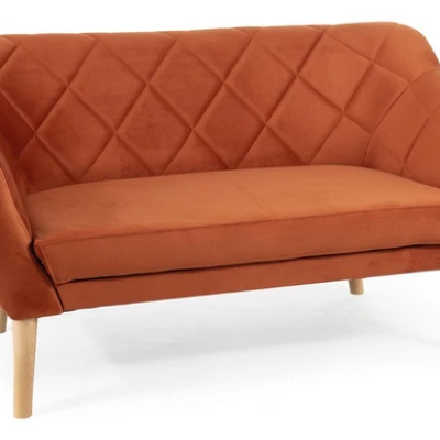 Dvoumístná pohovka AISHA - skořicová / buk