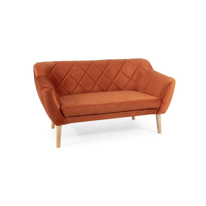 Dvoumístná pohovka AISHA - skořicová / buk