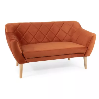 Dvoumístná pohovka AISHA - skořicová / buk