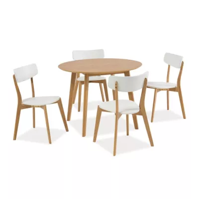 Kulatý jídelní stůl RYSZARD - 90x90, dub