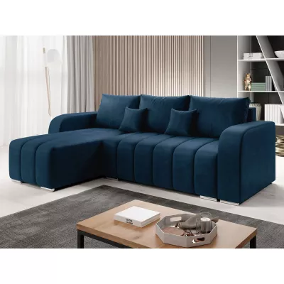 Rohová rozkládací sedačka ROSALINE - modrá