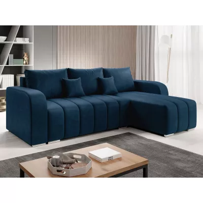 Rohová rozkládací sedačka ROSALINE - modrá