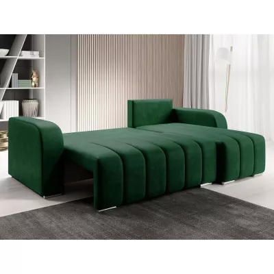 Rohová rozkládací sedačka ROSALINE - zelená