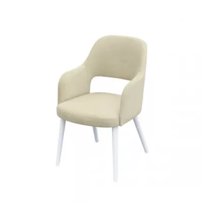 Čalouněná jídelní židle MOVILE 52 - bílá / béžová