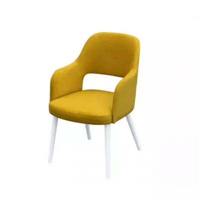 Čalouněná jídelní židle MOVILE 52 - bílá / žlutá