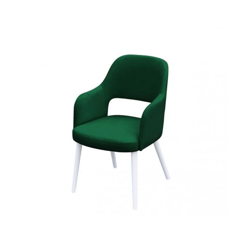 Čalouněná jídelní židle MOVILE 52 - bílá / zelená