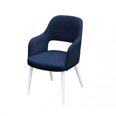 Čalouněná jídelní židle MOVILE 52 - bílá / modrá