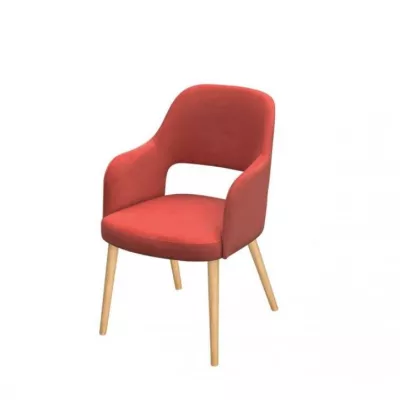 Čalouněná jídelní židle MOVILE 52 - buk / červená