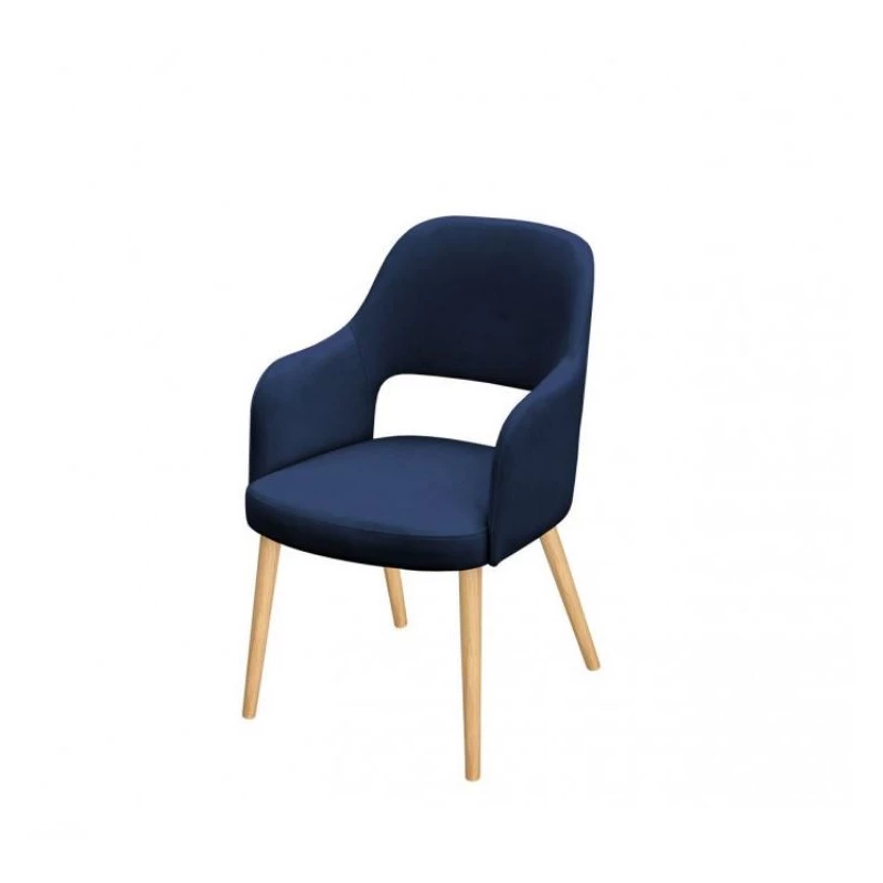 Čalouněná jídelní židle MOVILE 52 - buk / modrá