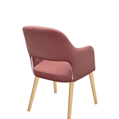 Čalouněná jídelní židle MOVILE 52 - bílá / růžová