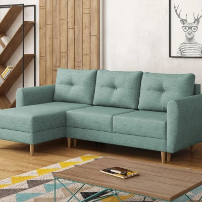 Rozkládací rohová sedací souprava PROSPERO - světlá modrá