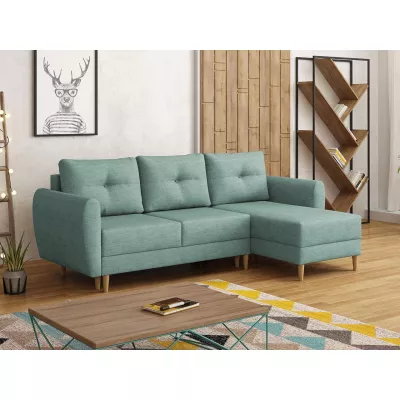 Rozkládací rohová sedací souprava PROSPERO - světlá modrá