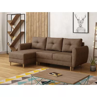 Rozkládací rohová sedací souprava PROSPERO - tmavá béžová