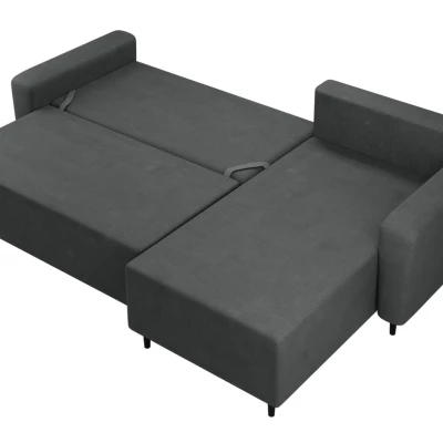 Rohová rozkládací sedací souprava ZURINE - zelená, levý roh