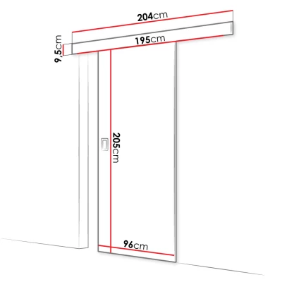 Posuvné interiérové dveře SANITA 1 - 90 cm, grafitové