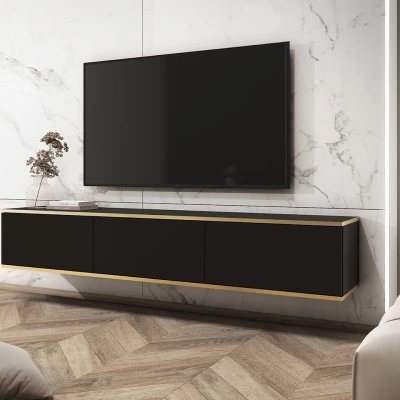 Závěsný televizní stolek RUBEN 1 - černý