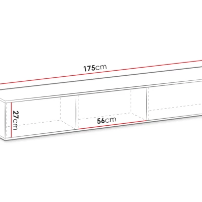 Závěsný televizní stolek RUBEN 1 - černý