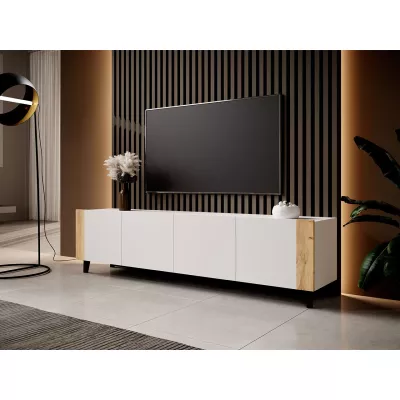 Televizní stolek LORDA - dub kraft / bílý