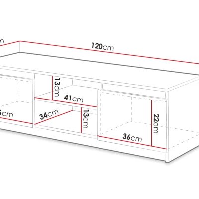 Televizní stolek KIKUKO - dub sonoma / bílý
