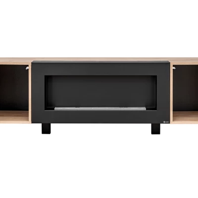 Televizní stolek s biokrbem DEJANA - hickory jackson