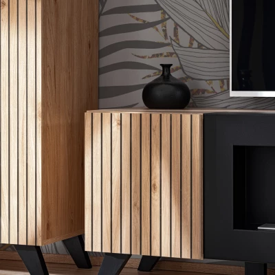 Televizní stolek s biokrbem DEJANA - hickory jackson