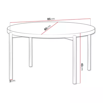 Konferenční stolek PASQUAL 1 - černý / lesklý bílý