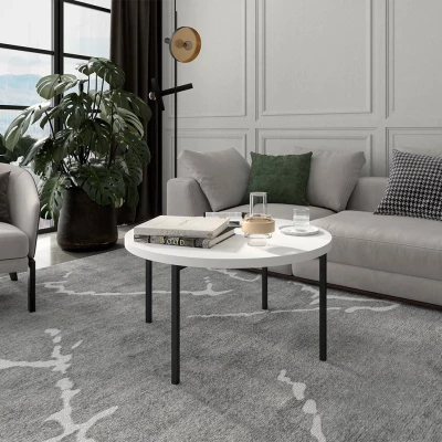 Konferenční stolek PASQUAL 3 - černý / bílý