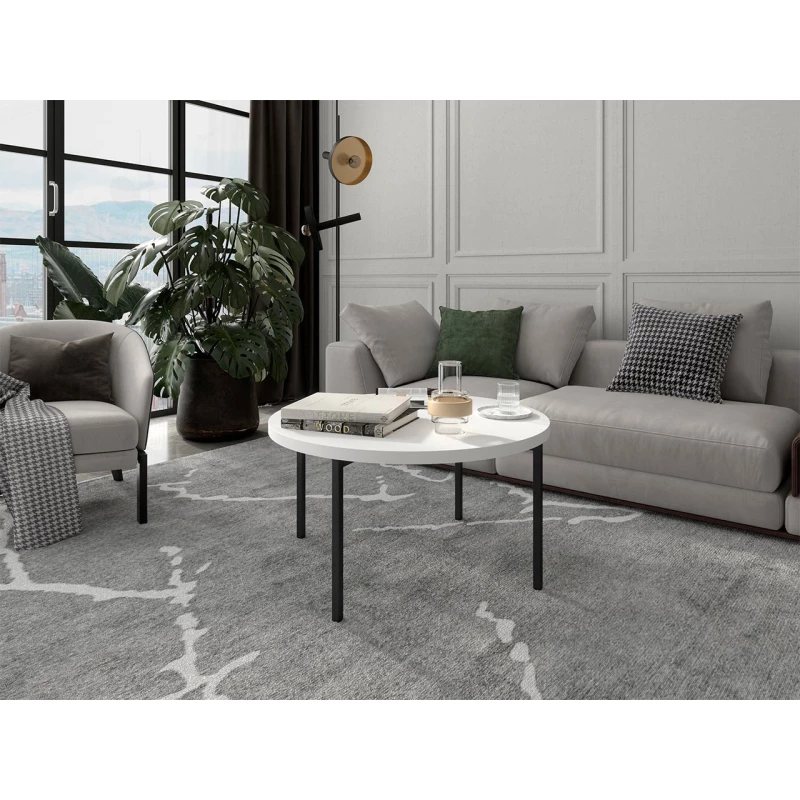 Konferenční stolek PASQUAL 3 - černý / bílý