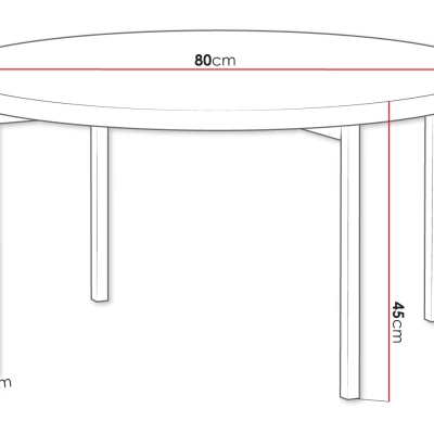 Konferenční stolek PASQUAL 3 - černý / bílý