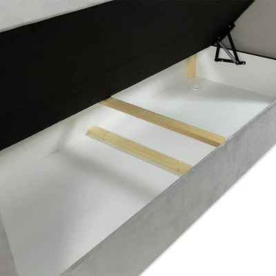 Boxspringová dvoulůžková postel 140x200 MARCELINO - zelená + topper ZDARMA