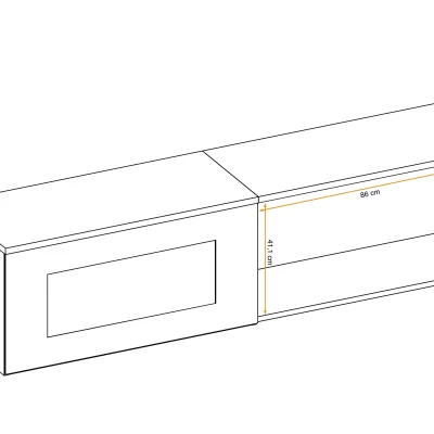 Televizní stolek s elektrickým krbem AGRIA - dub sterling / bílý
