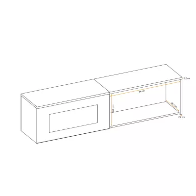 Televizní stolek s elektrickým krbem AGRIA - dub sterling / bílý