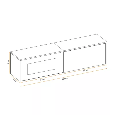 Televizní stolek s elektrickým krbem AGRIA - dub sterling / bílý