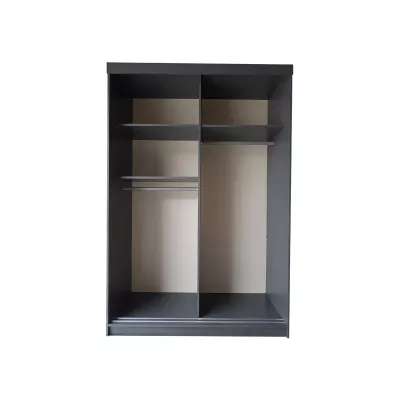 Zrcadlová šatní skříň 138 cm ROMARI - bílá / antracitová