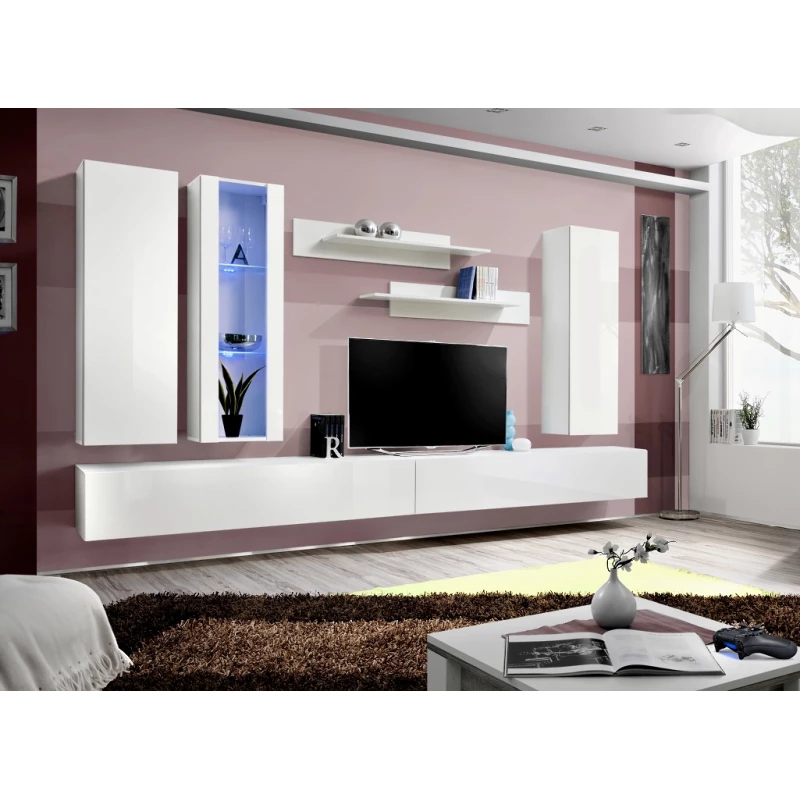 Závěsná obývací stěna FREYA 4 - bílá