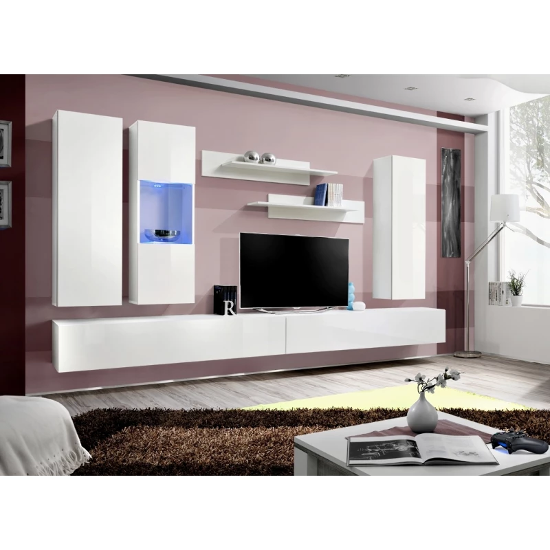 Závěsná obývací stěna FREYA 5 - bílá