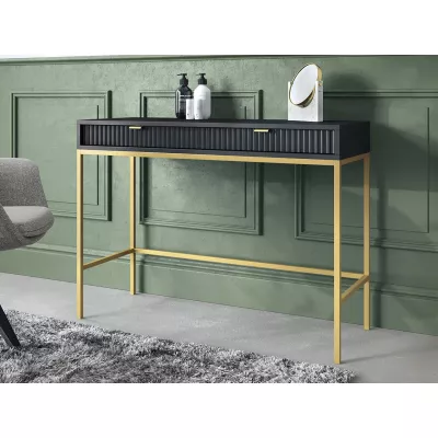 Konzolový stolek UMAG - zlatý / černý
