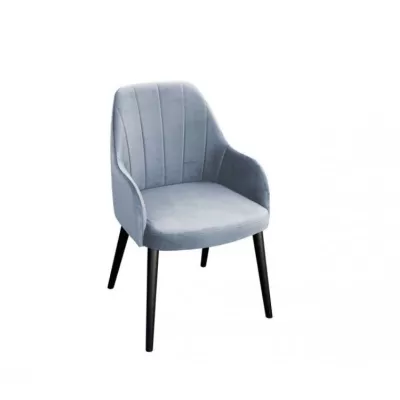 Čalouněná jídelní židle MOVILE 50 - černá / světlá modrá