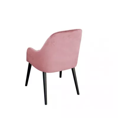 Čalouněná jídelní židle MOVILE 50 - černá / růžová