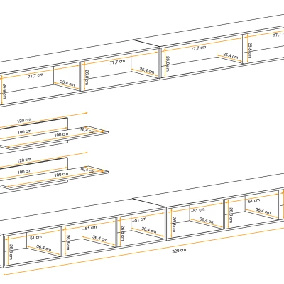 Závěsná stěna do obýváku FREYA 1 - bílá