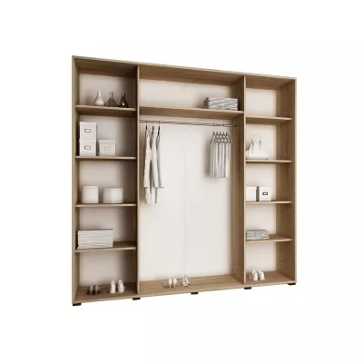 Zrcadlová šatní skříň 200 cm ELVIRA 5 - bílá