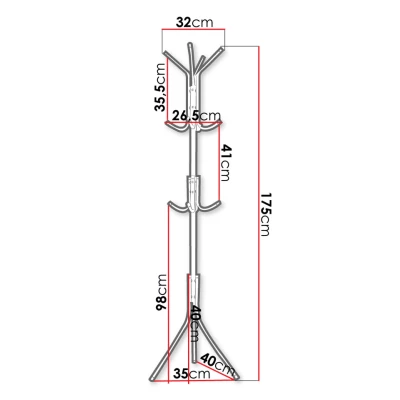 Stojanový věšák MAITA - šedý