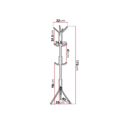 Stojanový věšák MAITA - šedý