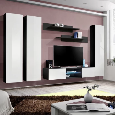 Obývací nábytek FREYA 1 - černá / bílá