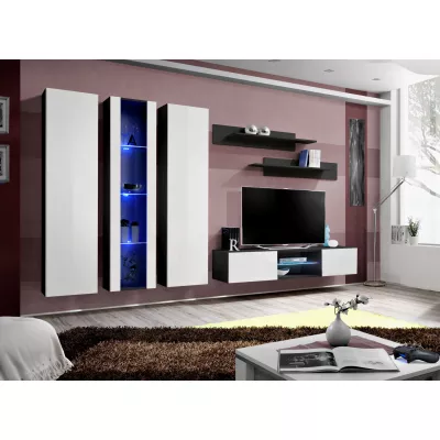 Obývací nábytek FREYA 4 - černá / bílá