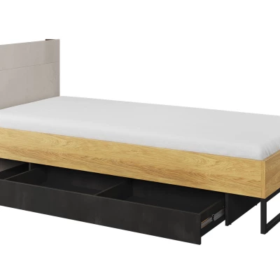 Studentská sestava s postelí 90x200 SONRISA 8 - ořech hickory / silk flow
