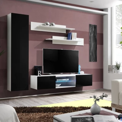 Obývací nábytek FREYA 6 - bílá / černá