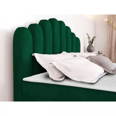 Hotelová manželská postel 140x200 LUCILA - šedá + topper ZDARMA